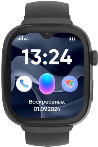 Смарт-часы ELARI KidGram Watch 4G,  1.92",  черный/черный [kp-4g-k-black]